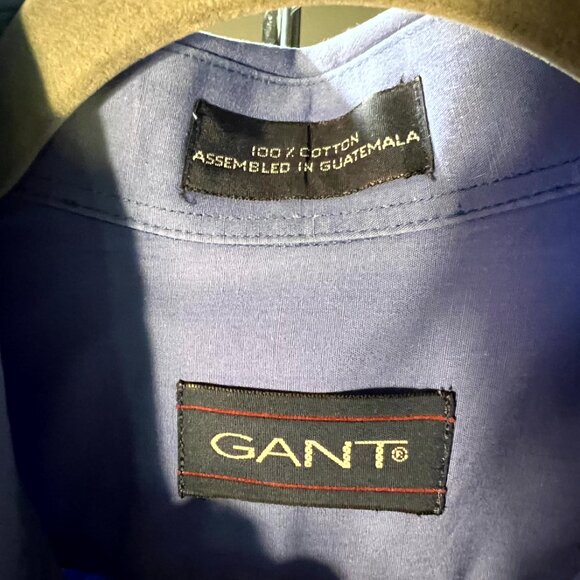 GANT Blue-ish Purple 100% Cotton Long-Sleeve Button-Up Men's Shirt SZ Lrg - Picture 2 of 4